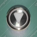 Кнопка вызова/приказа, KONE, KDS STD, стрелка вниз, круглая, красная подсветка