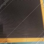 Ступень эскалатора, HYUNDAI, 1000 мм, черная, три желтые пластиковые линии демаркации, 30 градусов