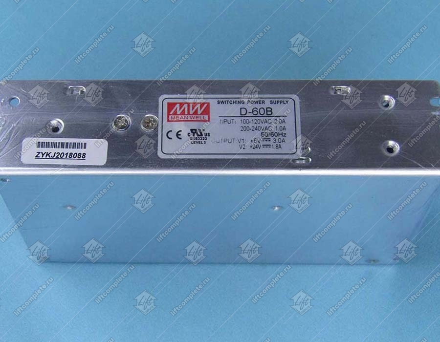 Трансформатор, MEAN WELL, D-60B, 100-240VAC, 2A