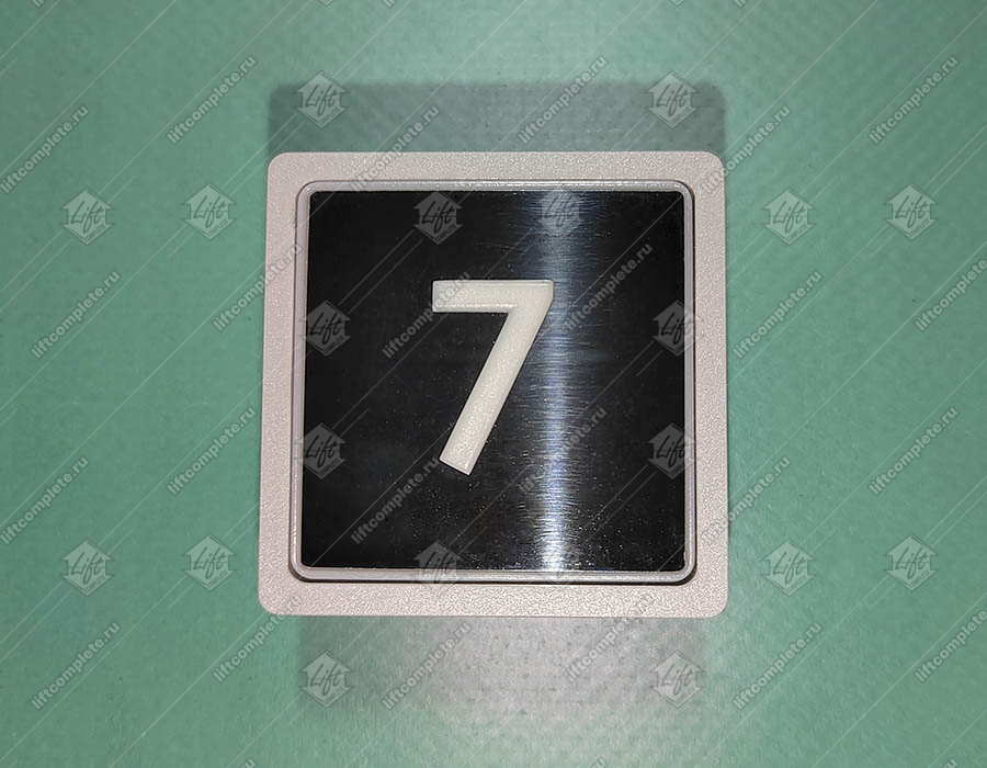 Кнопка вызова/приказа, MACPUARSA, 7 этаж, MB/VS, тип COMPACT, синяя подсветка