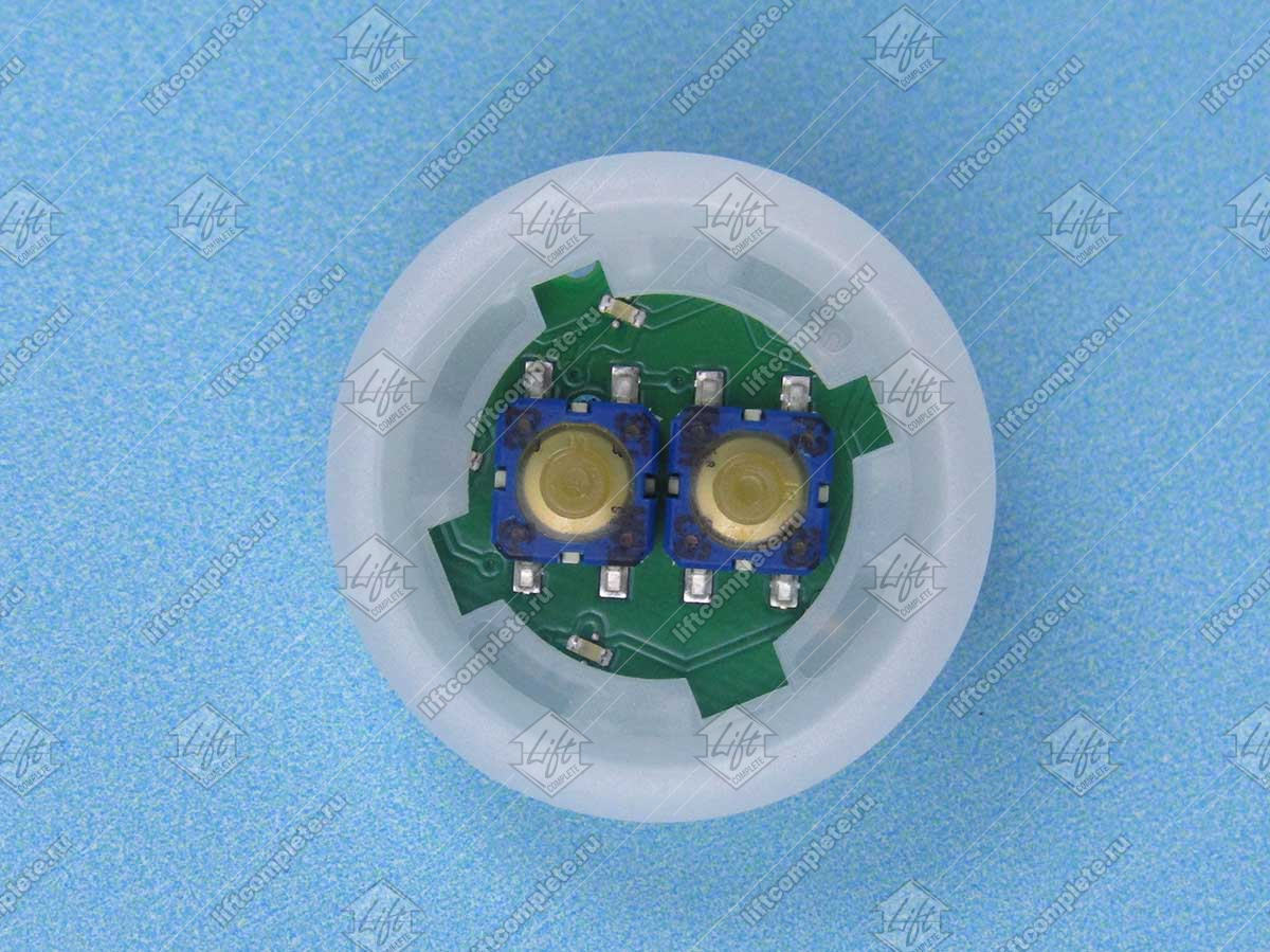 Базовый элемент кнопки приказа, KONE, тревога, белый ободок, янтарная подсветка