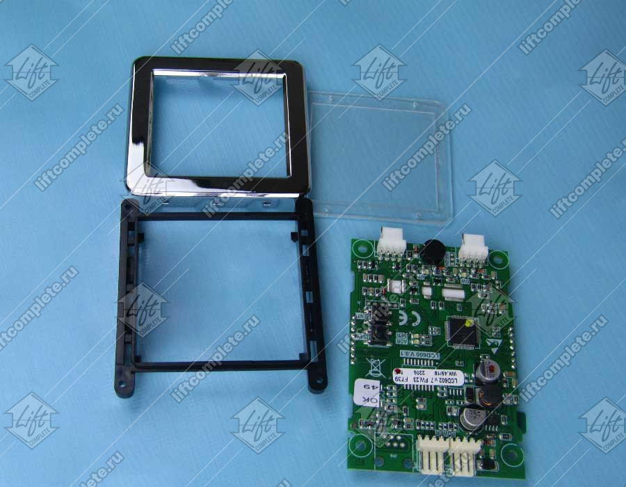 Индикатор, VEGA, ICARO LCD602 v.7, синий фон, в сборе с рамкой