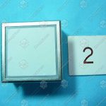 Кнопка 2 этаж, THYSSEN, тип KT40 STEP C, размер 40х40мм, красная подсветка