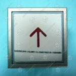 Кнопка вызова/приказа, THYSSEN, KT40, стрелка вверх, красная подсветка