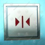 Кнопка вызова/приказа, THYSSEN, KT40, закрытие дверей, красная подсветка