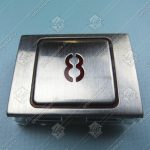 Кнопка вызова/приказа, CANNY, 8 этаж, красная подсветка