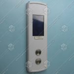 Пост вызова, XIZI OTIS, BR27B, с индикатором типа STN, 2 кнопки, шлифованная поверхность, голубая подсветка